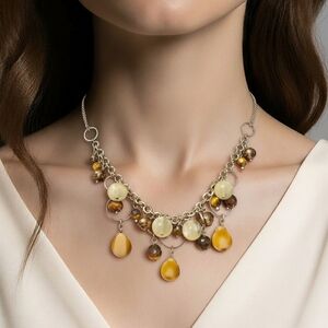 White House Black Market Gold and Yellow Necklace